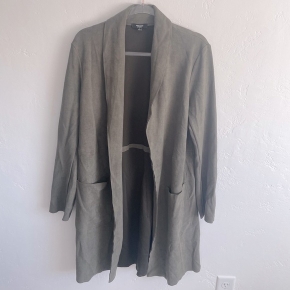 Premise faux leather jacket olive green size Medium - Picture 1 of 8